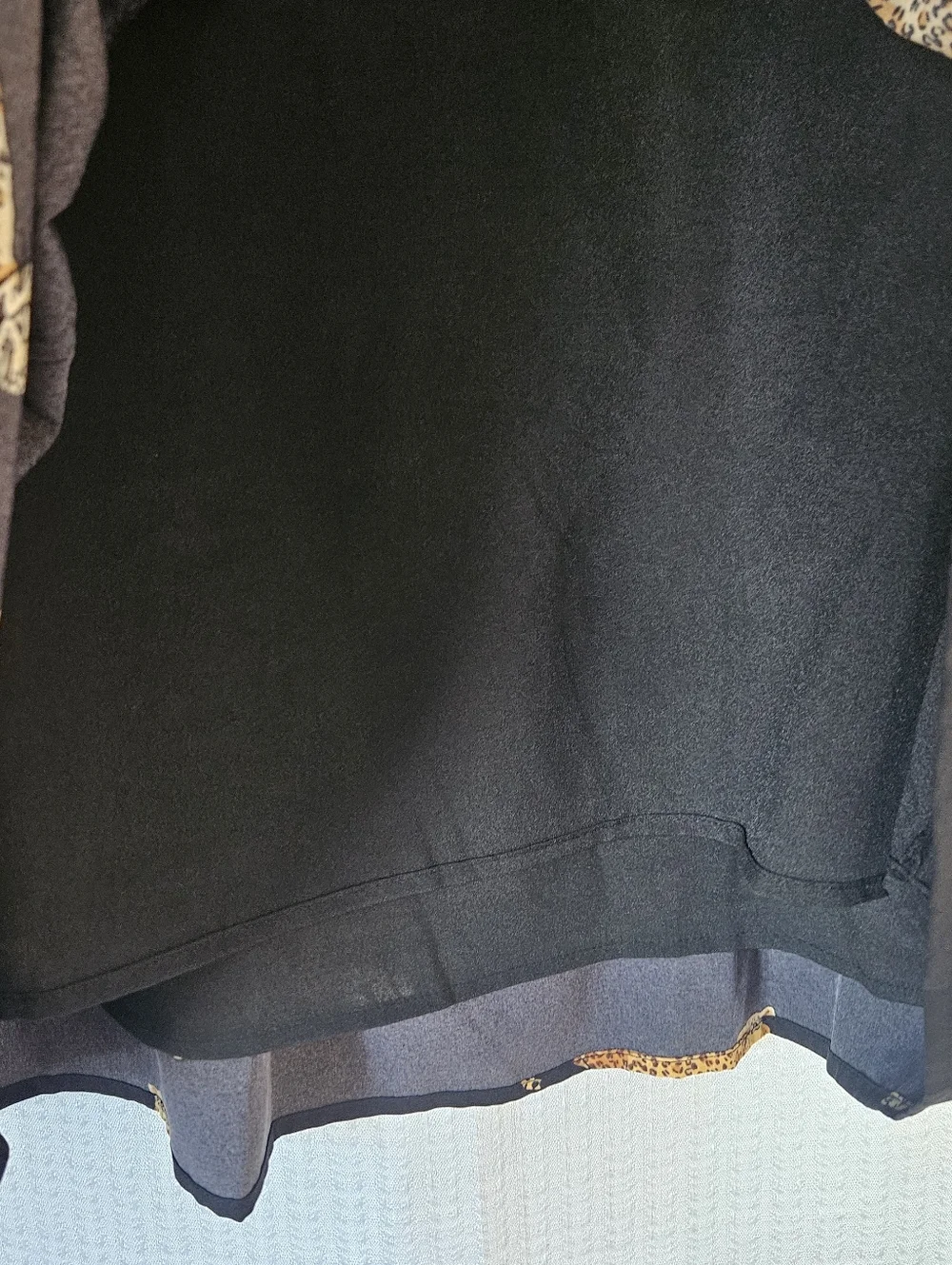 Black Leopard Print Tiered Dress Womens Size Large - Picture 4 of 9